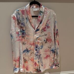Floral Satin Men's Shirt